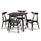 Baxton Studio Britte Dark Grey Upholstered Dark Oak Wood 5-Piece Dining Set 161-10467-10464 - alternate 1
